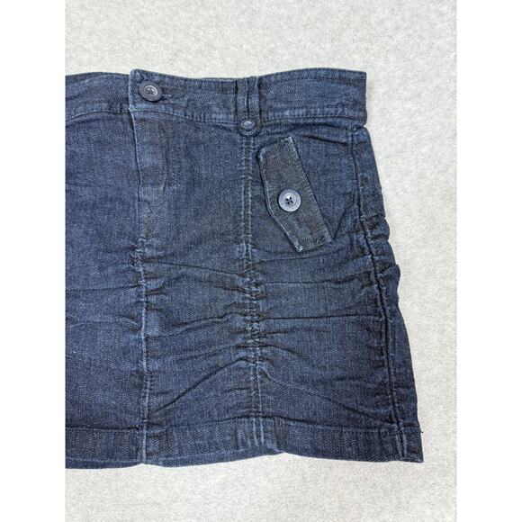 Miley Cyrus x Max Azria Junior Womens Size 9 Y2K Ruched Denim Mini Skirt - Picture 8 of 8